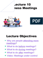 Lecture 10 Business Meetings