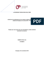 Análisis de La Problemática de Los Residuos Sólidos Generados en La Ciudad de Arequipa en Los Años 2014 - 2018