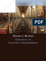 Burton S Elements of Contract Interpretation 2009