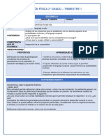 Educación Física 2° Grado - Trimestre 1 - Secuencia 1