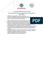 Ejercicios Sobre Errores en Quimica Analitica