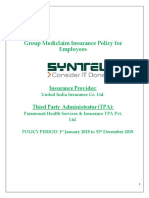 28 PAR INS Employee Medical Insurance 2018