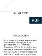 Bill of Entry