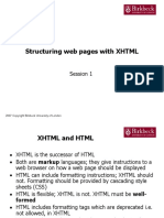 Structuring Web Pages With XHTML: Session 1