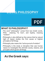 Doing Philosophy