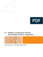 Calidad y Composición Nutritiva de Verduras, Hortalizas y Legumbres