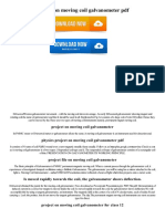 Project On Moving Coil Galvanometer PDF