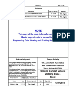 Ground Combat Vehicle Welding Code - Steel