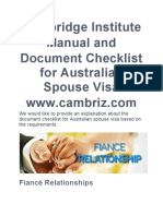 Australia Spouse Visa Manual PDF