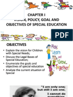 Sped Chapter 1 Lesson 1 Goals Objectives and Policy of SPED