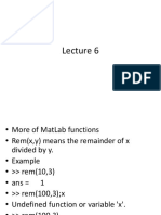 Matlab Lecture 6