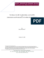 The Roles of The IMF, The World Bank, and The WTO in Liberalization and Privatization of The Water Services Sector