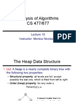 Analysis of Algorithms CS 477/677: Instructor: Monica Nicolescu