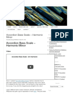 Accordion Bass Scale - Harmonic Minor - George Whitfield