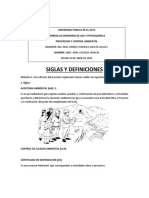 Siglas y Definiciones Ambientales