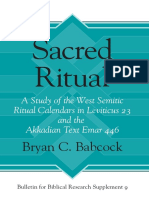 Sacred Ritual: A Study of The West Semitic Ritual Calendars in Leviticus 23 and The Akkadian Text Emar 446