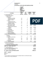 Costo de Producción de Café