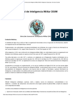 Dirección General de Inteligencia Militar DGIM I Inteligencia, Espionaje y Servicios Secretos