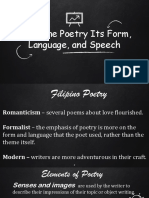 Philippine Poetry Its Form, Language, and Speech