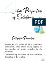 Colligative Properties of Solution