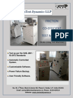 Friction Coefficient Test Machine