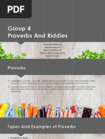 Proverbs and Riddles