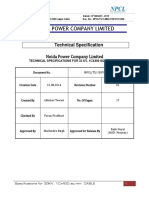 Technical Specifications of 1Cx400 SQMM