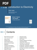 Brief Notes-Introduction To Electricity PDF