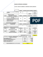 Cimbras Precios Unitarios