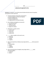 Latitude Pre-Test - Answer Key PDF