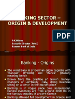 Banking Sector - Origin & Development