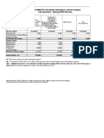 Fee Structure Spring 2020