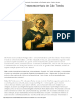 A Doutrina Dos Transcendentais de São Tomás de Aquino - Filosofia e Literatura