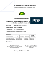 Evaluación Del Desempeño Sísmico de Viviendas Existentes de Albañilería en El Perú