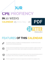 CPE Proficiency Calendar Preparation