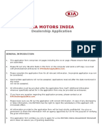 KIA India Dealer Application Form