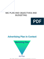 IMC Plan-Objectives & Budgeting