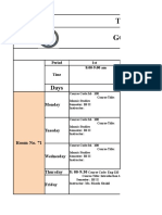 Timetable Spring 2020