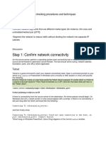 Network Connectivity Checking Procedures and Techniques