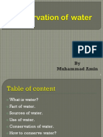 Water Conservation. Amin