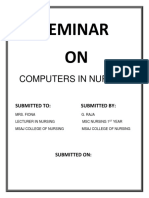 Seminar 0N Computers in Nursing