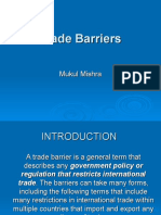 Tariff & Non-Tariff Barriers