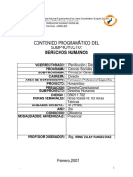 Contenido Progragramatico Derecho Humanos