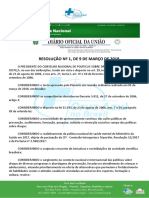 RESOLUÇÃO No 01 DO CONAD - Publicada No DOU em 13-03-2018