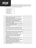 Leadership Style Survey Complete