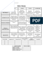 Diorama Rubric