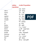 Arabic Preposition