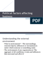 Political Factors Affecting Business