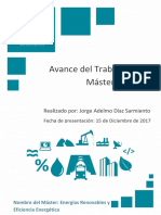 Avance Trabajo Fin de Master Energías Renovables y Eficiencia Energetica