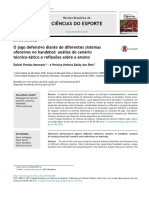 O Jogo Defensivo Diante de Diferentes Sistemas Ofensivos No Handebol - Análise Do Cenário Técnico Tático e Reflexões Sobre o Ensino